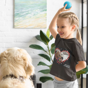 Camiseta De Bebé Amo el corazón de mi perro con foto y nombre de ma