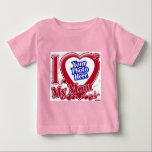 Camiseta De Bebé Amo el corazón rojo de mi mamá - foto<br><div class="desc">Amo el corazón rojo de mi mamá - foto</div>