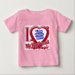 Camiseta De Bebé Amo el corazón rojo de mi novio - foto<br><div class="desc">Amo el corazón rojo de mi novio - foto</div>