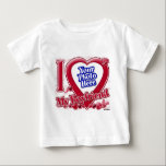 Camiseta De Bebé Amo el corazón rojo de mi novio - foto<br><div class="desc">Amo el corazón rojo de mi novio - foto</div>