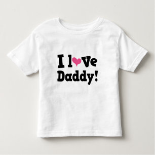Camiseta De Bebé Amo el corazón rosado del papá