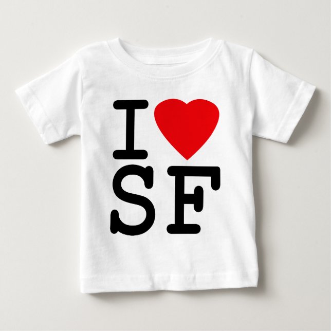 Camiseta De Bebé Amo el corazón San Francisco (Anverso)