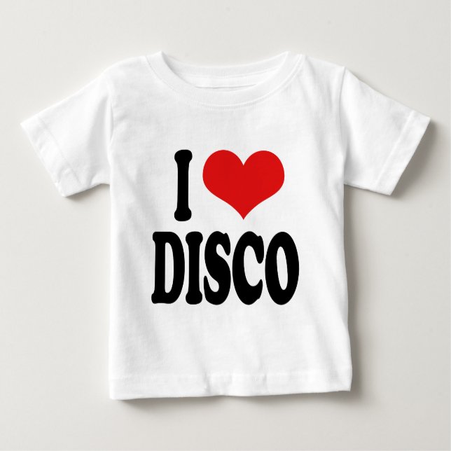 Camiseta De Bebé Amo el disco (Anverso)