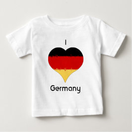 Camiseta De Bebé Amo el diseño de la bandera ondulada de Alemania
