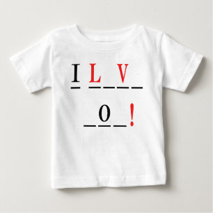 Camiseta De Bebé Amo el estilo You-Hangman de Shirley Taylor