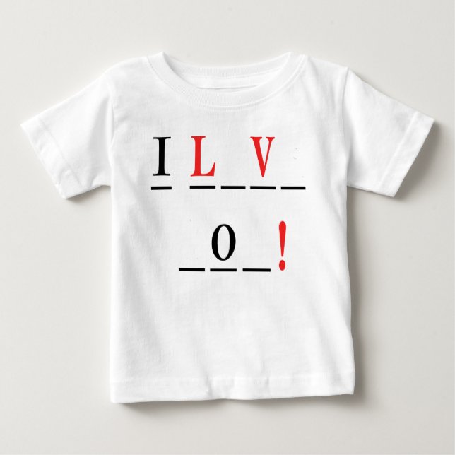 Camiseta De Bebé Amo el estilo You-Hangman de Shirley Taylor (Anverso)