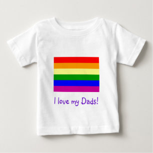 Camiseta De Bebé Amo el Orgullo Gay de mis Papás