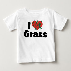 Camiseta De Bebé Amo el pasto de trigo del corazón - Saltando salud