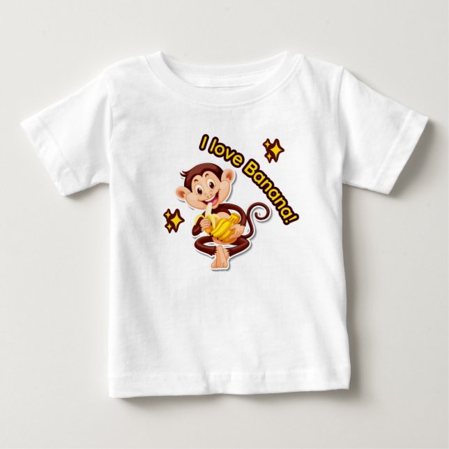 Camiseta De Bebé Amo el plátano (Anverso)
