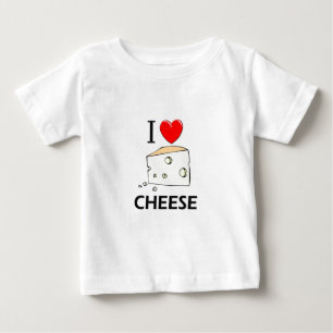 Camiseta De Bebé Amo el queso