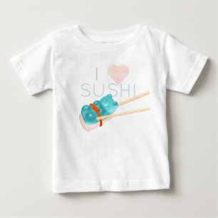 Camiseta de bebé "Amo el Sushi" con Oso Gominola A