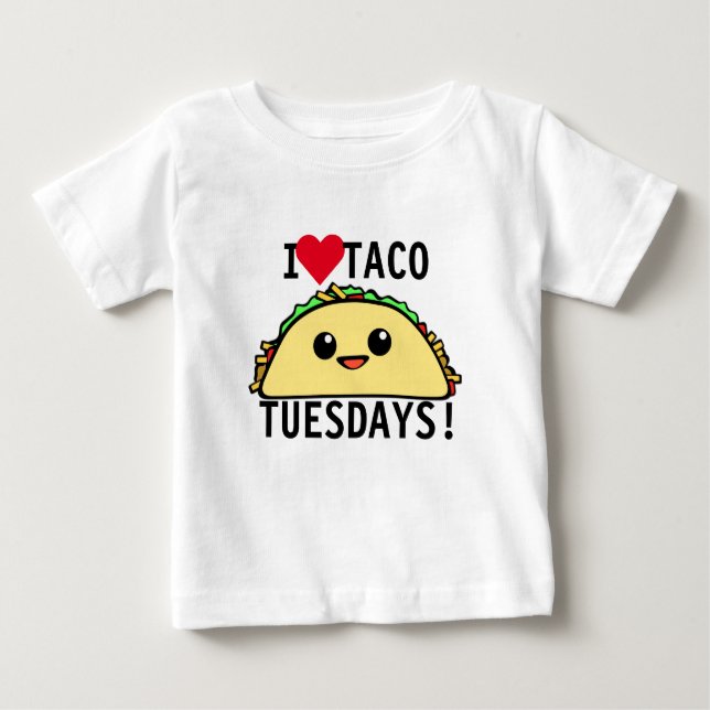 Camiseta De Bebé Amo el Taco martes (Anverso)
