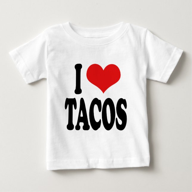Camiseta De Bebé Amo el Tacos (Anverso)