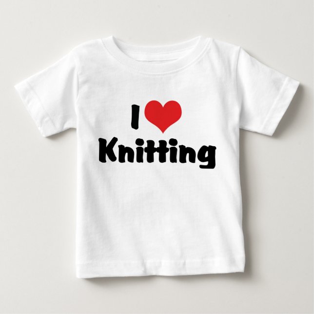 Camiseta De Bebé Amo el tejido del corazón (Anverso)