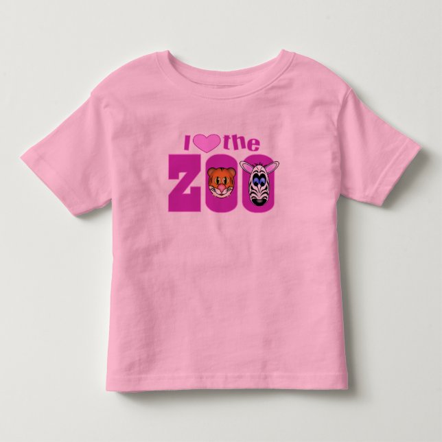 Camiseta De Bebé Amo el zoológico (Anverso)