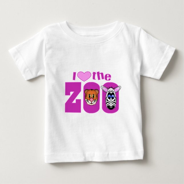 Camiseta De Bebé Amo el zoológico (Anverso)