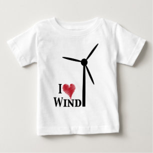 Camiseta De Bebé amo energía eólica
