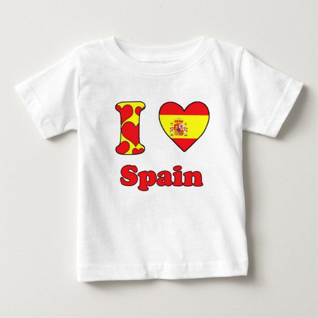 Camiseta De Bebé Amo España (Anverso)
