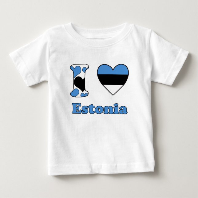 Camiseta De Bebé Amo Estonia (Anverso)