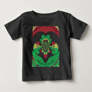 Camiseta De Bebé Amo Etiopía Kaleidoscopio – Arte Rasta Conmovedor