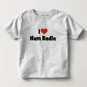 Camiseta De Bebé Amo Heart Ham Radio - Amante de Radioaficionado