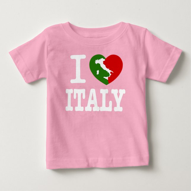 Camiseta De Bebé Amo Italia (Anverso)