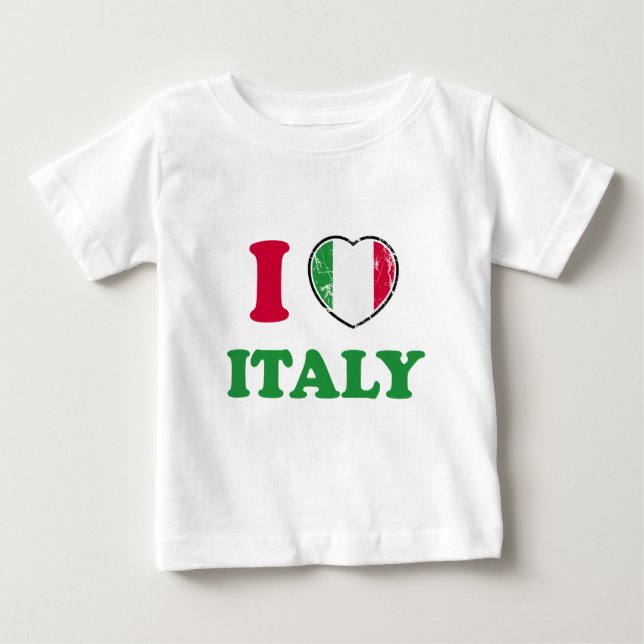 Camiseta De Bebé Amo Italia (Anverso)