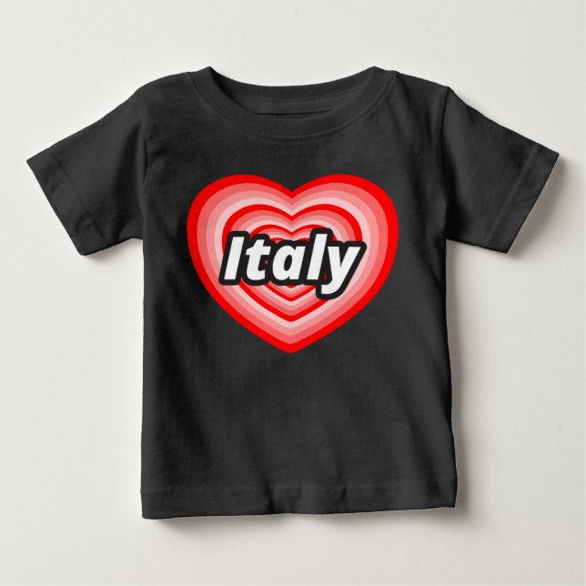 Camiseta De Bebé Amo Italia (Anverso)