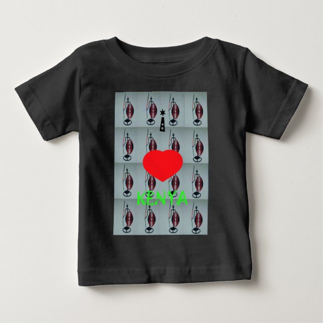 Camiseta De Bebé Amo Kenia (Anverso)