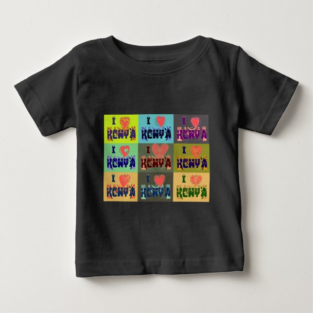 Camiseta De Bebé Amo Kenia.png (Anverso)