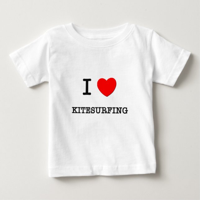 Camiseta De Bebé Amo Kitesurfing (Anverso)