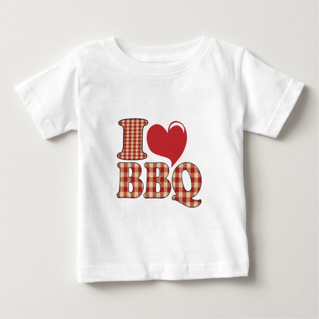 Camiseta De Bebé Amo la barbacoa (Anverso)