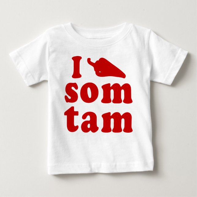 Camiseta De Bebé Amo La Comida Isaan Tailandesa. (Anverso)
