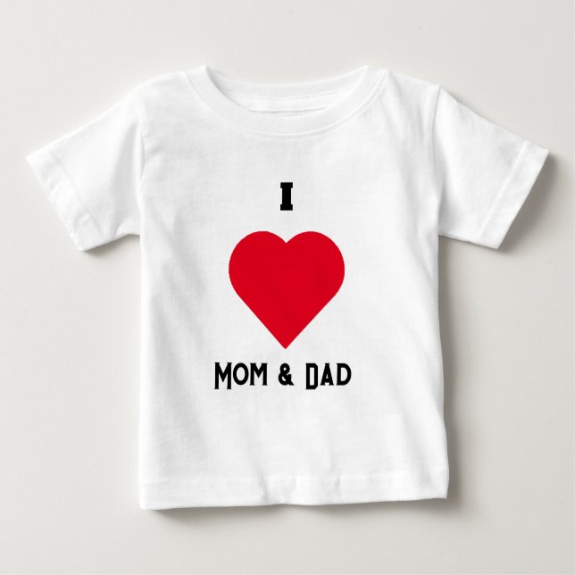 Camiseta De Bebé Amo la cosecha de mamá y papá (Anverso)