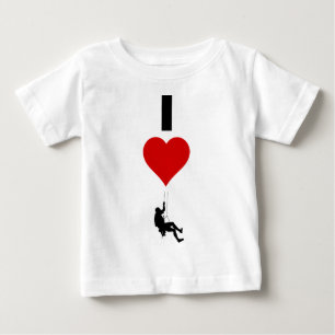 Camiseta De Bebé Amo la escalada (vertical)