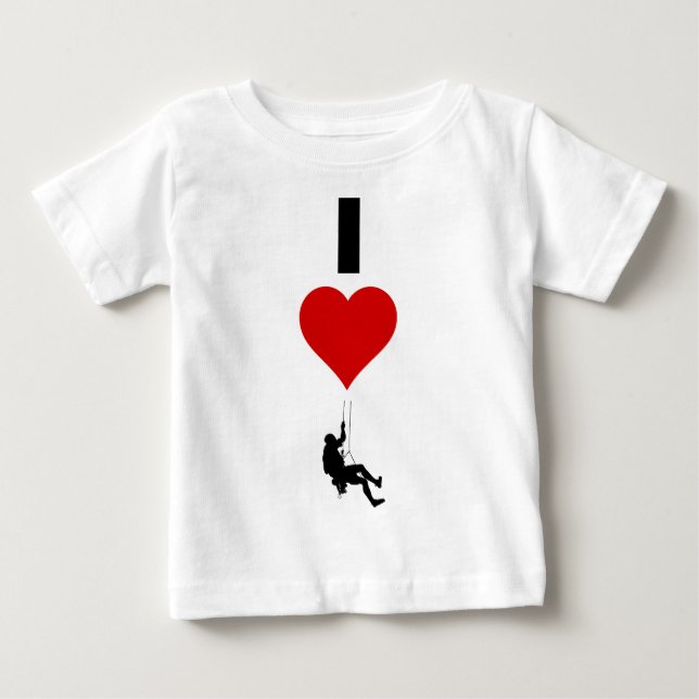 Camiseta De Bebé Amo la escalada (vertical) (Anverso)