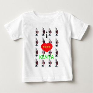 Camiseta De Bebé Amo la impresión de arte de los masái de Kenia