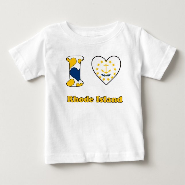 Camiseta De Bebé Amo la Isla Rhode (Anverso)