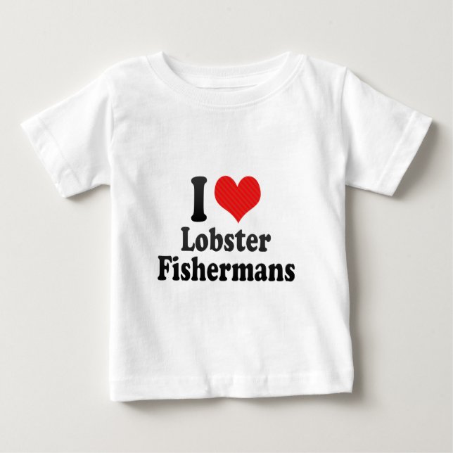 Camiseta De Bebé Amo la langosta Fishermans (Anverso)