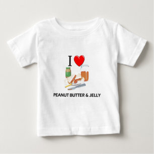 Camiseta De Bebé Amo la mantequilla y la jalea de cacahuete