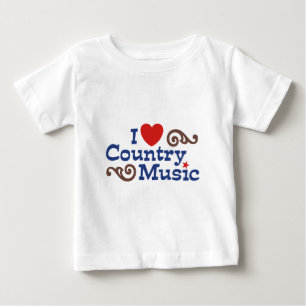 Camiseta De Bebé Amo la música country