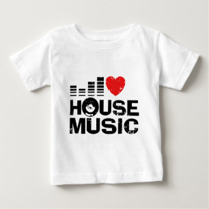 Camiseta De Bebé Amo la música de House