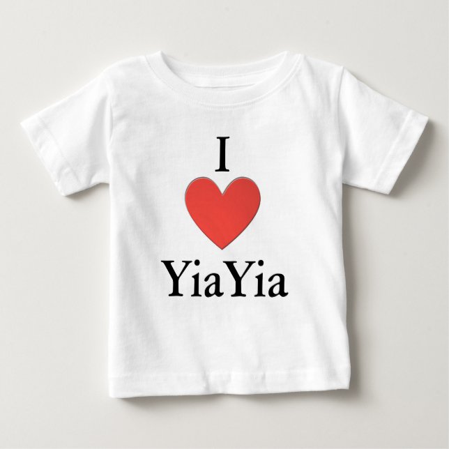 Camiseta De Bebé Amo la una pieza de Yiayia (Anverso)
