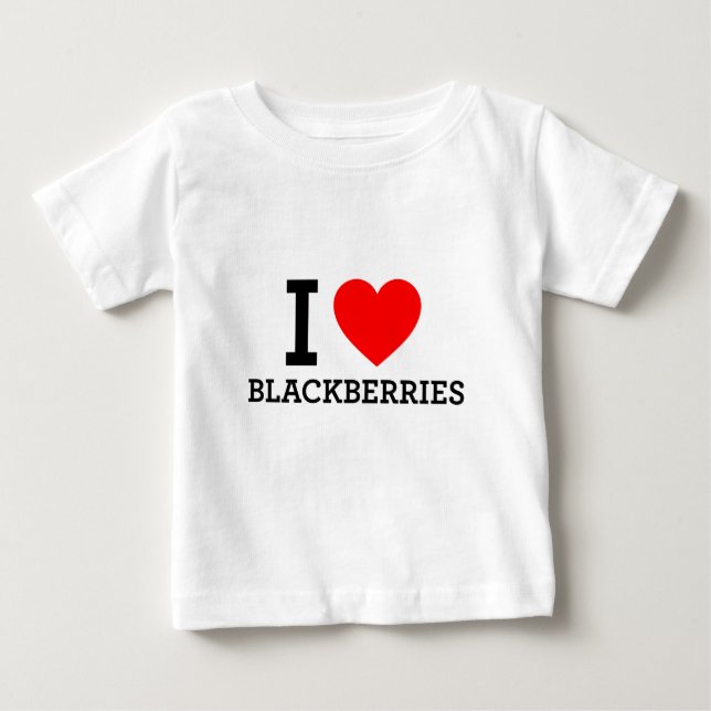 Camiseta De Bebé Amo las Blackberries (Anverso)