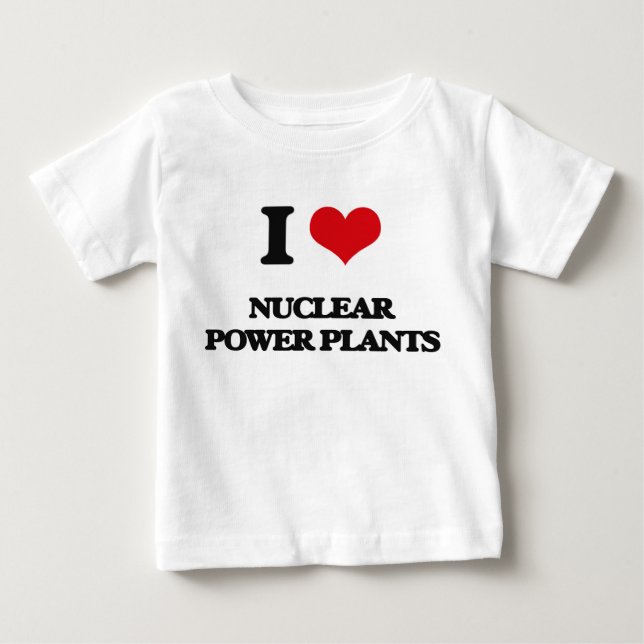 Camiseta De Bebé Amo las centrales nuclear (Anverso)