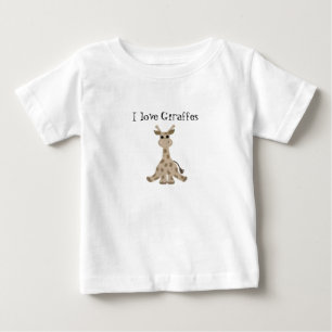Camiseta De Bebé Amo las jirafas
