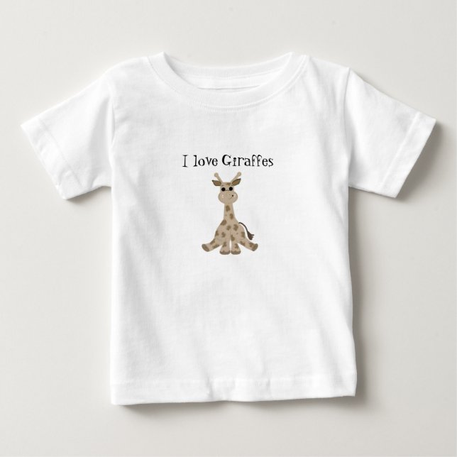 Camiseta De Bebé Amo las jirafas (Anverso)