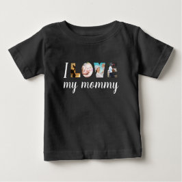 Camiseta De Bebé Amo las letras de fotos de mi personalizado mamá n