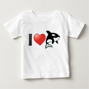Camiseta De Bebé Amo las Orcas
