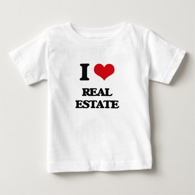 Camiseta De Bebé Amo las propiedades inmobiliarias (Anverso)